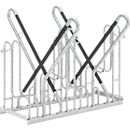 Anlehnparker WSM 4714 XBF, 2-seitig, für Reifen bis 64mm, 4 Stellplätze, B 1080 x T 1270 x H 845 mm