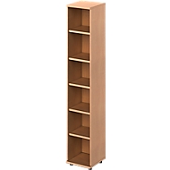 Bibliothèque étagères TETRIS WOOD, 6 HC, l. 400 x P 421 x H 2270 mm, décor hêtre