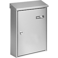 Burg Wächter Briefkasten Letter, Stahlblech, Einwurf DIN C4, abschließbar, Silber