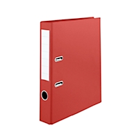 Chemise de classement, format A4, avec étiquette de dos interchangeable et trou de préhension, lavable, largeur du dos 50 mm, PVC, rouge, 10 pièces