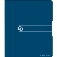 Classeur à anneaux, A4, film PP recyclable, mécanisme combi à 2 anneaux, hauteur complète 25 mm, bleu foncé