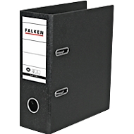 Classeur à levier Falken, format A5 portrait, noir, largeur du dos 80 mm