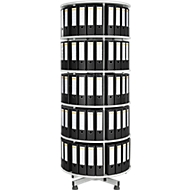 Colonne rotative à 5 étages pour classeurs à levier + 20 classeurs à levier format A, 80 mm noir, gratuit