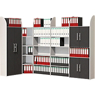 Étagère de bureau Dante®, module, H 1900 x l. 800 mm, sans panneau arrière, blanc