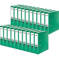 FALKEN Recycolor Ordner, DIN A4, Rückenbreite 80 mm, 20 Stück, grün