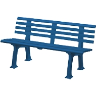 Gartenbank, 3-Sitzer, L 1500 mm, blau