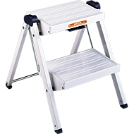 Klapptritt, aus Leichtmetall, natur