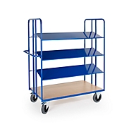 Kommissionierwagen mit 3 doppelseitigen 20°-Auflageebenen