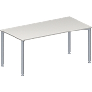 Konferenztisch MODENA FLEX, höhenverstellbar, rechteckig, 4-Fuß-Rundrohr, B 1600 x T 800 mm, ohne Anschlussfeld, lichtgrau