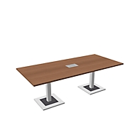 Konferenztisch Quandos inkl. Netbox, B 2200 x T 1000 mm, Kirsche-Romana