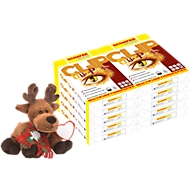 Kopieerpapier Schäfer Shop CLIP OutPut, A4, 80 g/m², zuiver wit, 1 doos = 10 x 500 vellen + eland knuffelbeest