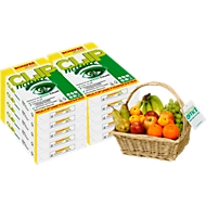 Kopierpapier Schäfer Shop CLIP nature, DIN A4, 75 g/m², reinweiß, 1 Karton = 20 x 500 Blatt + GRATIS Obstkorb (Gutschein)