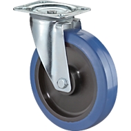 Lenkrolle, Elastic blau, rollengelagert, Bauhöhe 105 mm