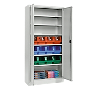 Materialschrank MSI 2409, mit 12 Kästen, lichtgrau