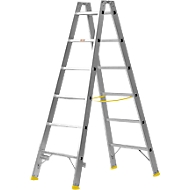 MEHRSI®-Sprossendoppelstehleiter, 6 Stufen