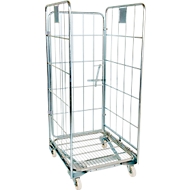 Nestbarer Rollbehälter, 3-seitig, Traglast 500 kg
