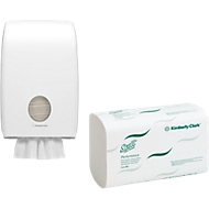 Pack éco. : essuie-mains enchevêtrés Scott Performance, 30 x 212 feuilles + distributeur gratuit