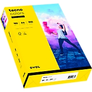 Papier couleur tecno Colors, format A4, 160 g/m², jaune intense, paquet de 250 feuilles