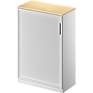 Querrollladenschrank TETRIS SOLID, 3 OH, B 800 mm, inkl. 19 mm Abdeckplatte, Ahorn/weißalu