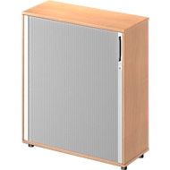 Querrollladenschrank TETRIS WOOD, 3 OH, B 1000 mm, Höhe inkl. Gleiter, Buche-Dekor