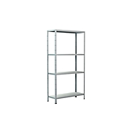 Rayonnage à emboîter en système modulaire, Rayonnage de base, 800 x 300 x 1500 mm, blanc