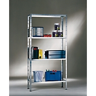 Rayonnage à emboîter en système modulaire, Rayonnage de base, 800 x 300 x 1500 mm, galvanisé