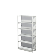 Rayonnage complet 500 T PROGRESS, module de base, avec panneau arrière, H 1900 x l. 960 x P 340 mm