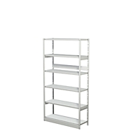 Rayonnage complet 500 T PROGRESS, module de base, sans panneau arrière, H 1900 x l. 950 x P 3400 mm