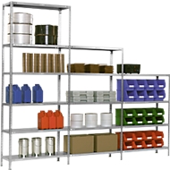 Rayonnage d’extension FIX, avec profil 1, H 1920 x P 300 mm, capacité de charge 60 kg, laqué