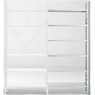 Rayonnage d’extension R 3000, 6 tablettes, l. 1025 mm x P 300 mm, étagères galvanisées