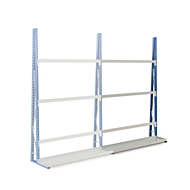 Rayonnage de stockage à profilés, unilatéral, module d'extension, H 2500 x L 1500 x P 340 mm