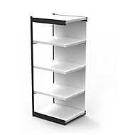 Rayonnage en acier PROGRESS 2000, champ, panneau arrière, H 1900 x l. 750 x P 300 mm, cadre argent