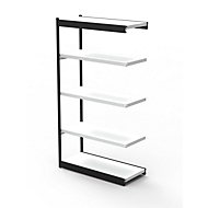 Rayonnage en acier PROGRESS 2000, module, sans panneau arrière, H 1900 x l. 750 x P 300 mm, cadre noir