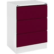 Registraturschrank, HD 23 S, 2-bahnig, lichtgrau/bordeuxviolett