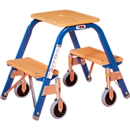 Roll-Tritt aus Leichtstahl®, 2 Stufen