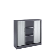 Rollladenschränke, 3 Ordnerhöhen, B 1200 mm, graphit/alusilber