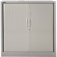 Rollladenschrank MS iCONOMY, Stahl, 3 Ordnerhöhen, B 1200 x T 400 x H 1215 mm, weißaluminium RAL 9006