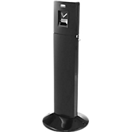 Rubbermaid Standascher Metropolitan, Aluminium, mit 6 L Inneneimer, für Außenbereich, schwarz