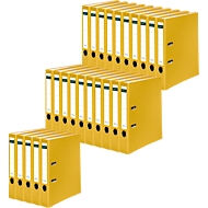 SCHÄFER SHOP Ordner, DIN A4, Rückenbreite 50 mm, 25 Stück, gelb