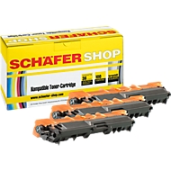 Schäfer Shop Sparpaket 3 Toner, kompatibel zu Brother TN-245, cyan, magenta, gelb