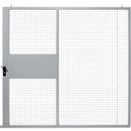Schiebetor, für Gittertrennwandsystem, B 2238 x H 2110 mm, hellsilber
