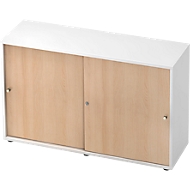 Schiebetürenschrank TOPAS LINE, 2 OH, weiß/Eiche