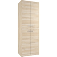 Schrank Player, 6 Ordnerhöhen, 4 Türen, Breite 789 mm, Eiche
