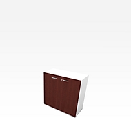 Schrank  X-TIME WORK, 2 OH, 860 x 430 x 860 mm, Wenge/Weiß