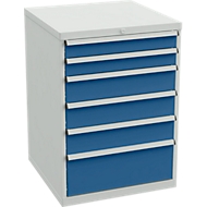 Schubladenblock, 6 Schubladen, B 715 x T 715 x H 1000 mm