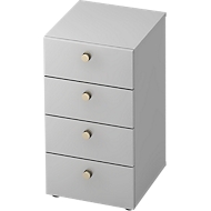 Schubladenschrank TOPAS LINE, 2 OH, B 400 mm, lichtgrau/lichtgrau