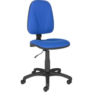 Siège de bureau Jupiter NowyStyl Group, sans accoudoirs, à contact permanent, assise galbée, bleu/noir