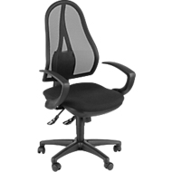 Siège de bureau OPEN POINT SY Topstar, mécanisme synchrone, sans accoudoirs, assise spéciale soutien du bassin, noir