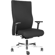 Siège de bureau SENO XXL Steifensand, , jusqu'à 200 kg, mécanisme synchrone, avec accoudoirs, dossier très haut