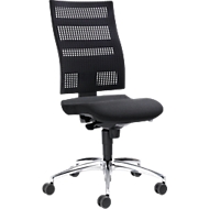 Siège de bureau SSI PROLINE Edition, mécanisme synchrone, sans accoudoirs, dossier en filet, assise spéciale soutien du bassin
